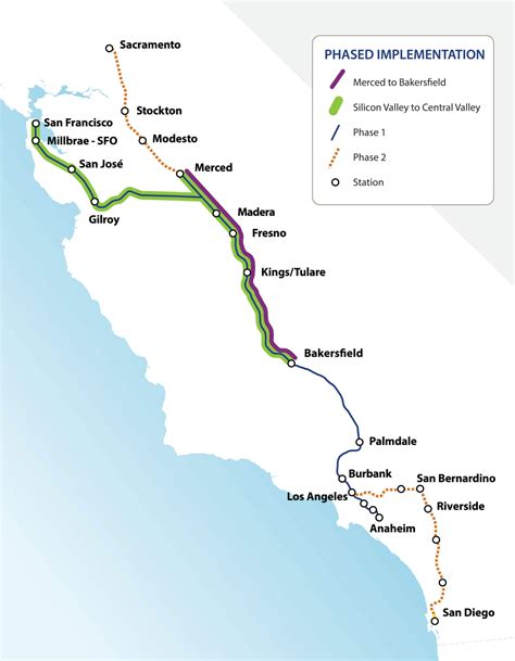 Map of California High Speed Rail